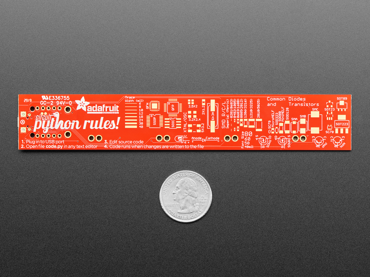 4319: Adafruit PyRuler - Trinket M0 + Reference Ruler with CircuitPython