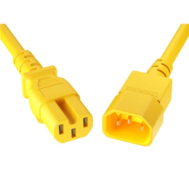 Power, Line Cables and Extension Cords>PWCD-C14C15-15A-6.5F-YLW