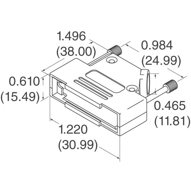 image of D-Sub, D-Shaped Connectors - Backshells, Hoods>971-009-040R011
