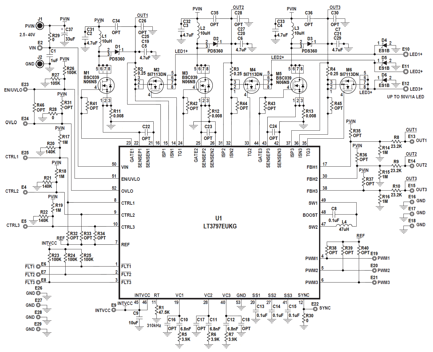 DC1784A: 1A @ 50V Max, 2.5 ~ 40V in, Boost | DigiKey Electronics