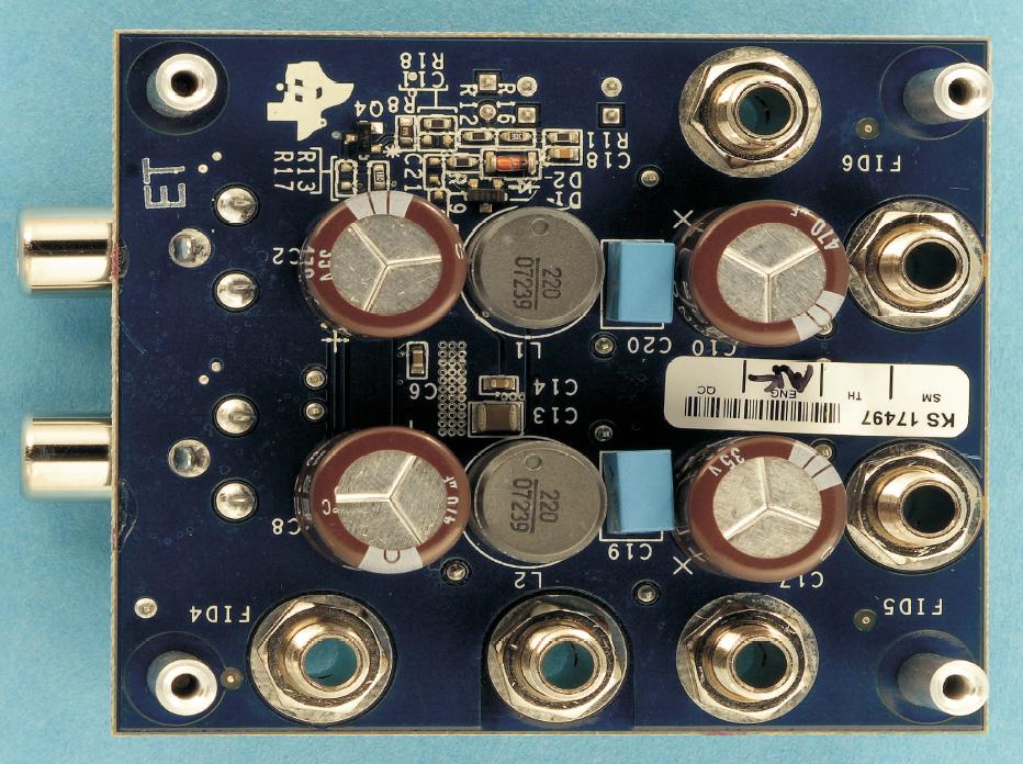 TPA3123D2EVM: Class D, 25W Stereo, 4 Ω